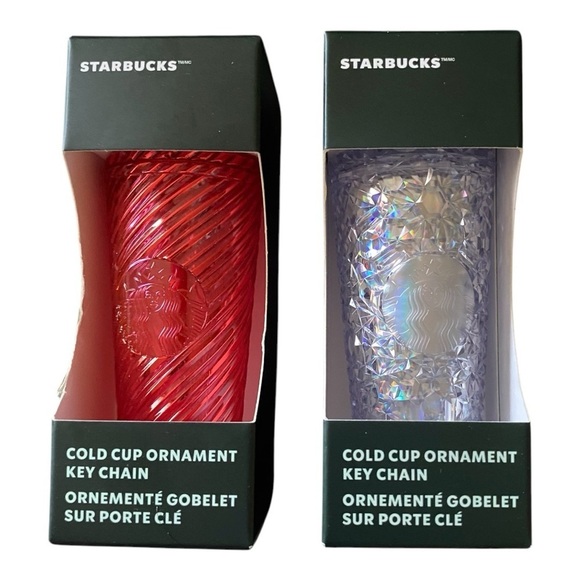 🎄CHRISTMAS GIFTS🎄 NWT-STARBUCKS-TWO KEYCHAIN/BAG CHARM - Picture 1 of 5
